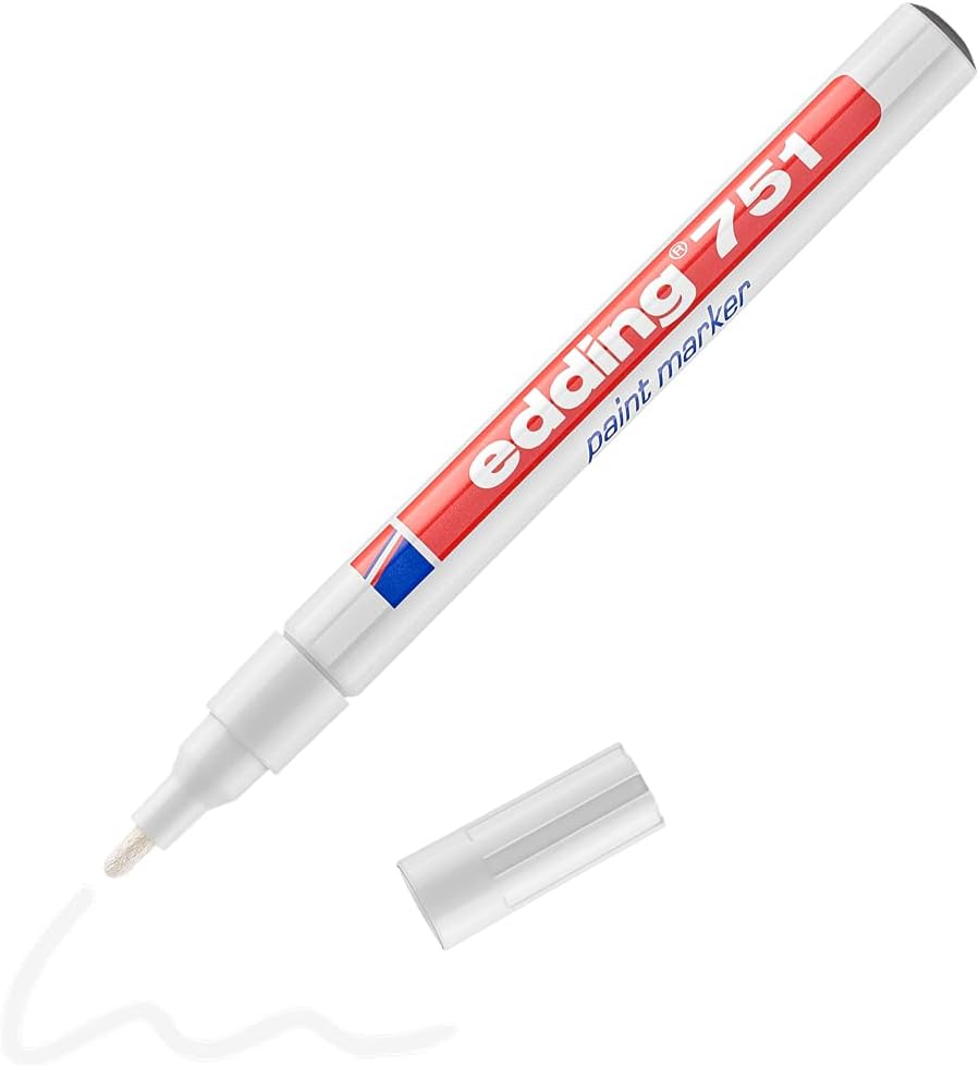 EDDING Marqueur 751 Peinture Largeur de trait : 1-2 mm Blanc – Image 3