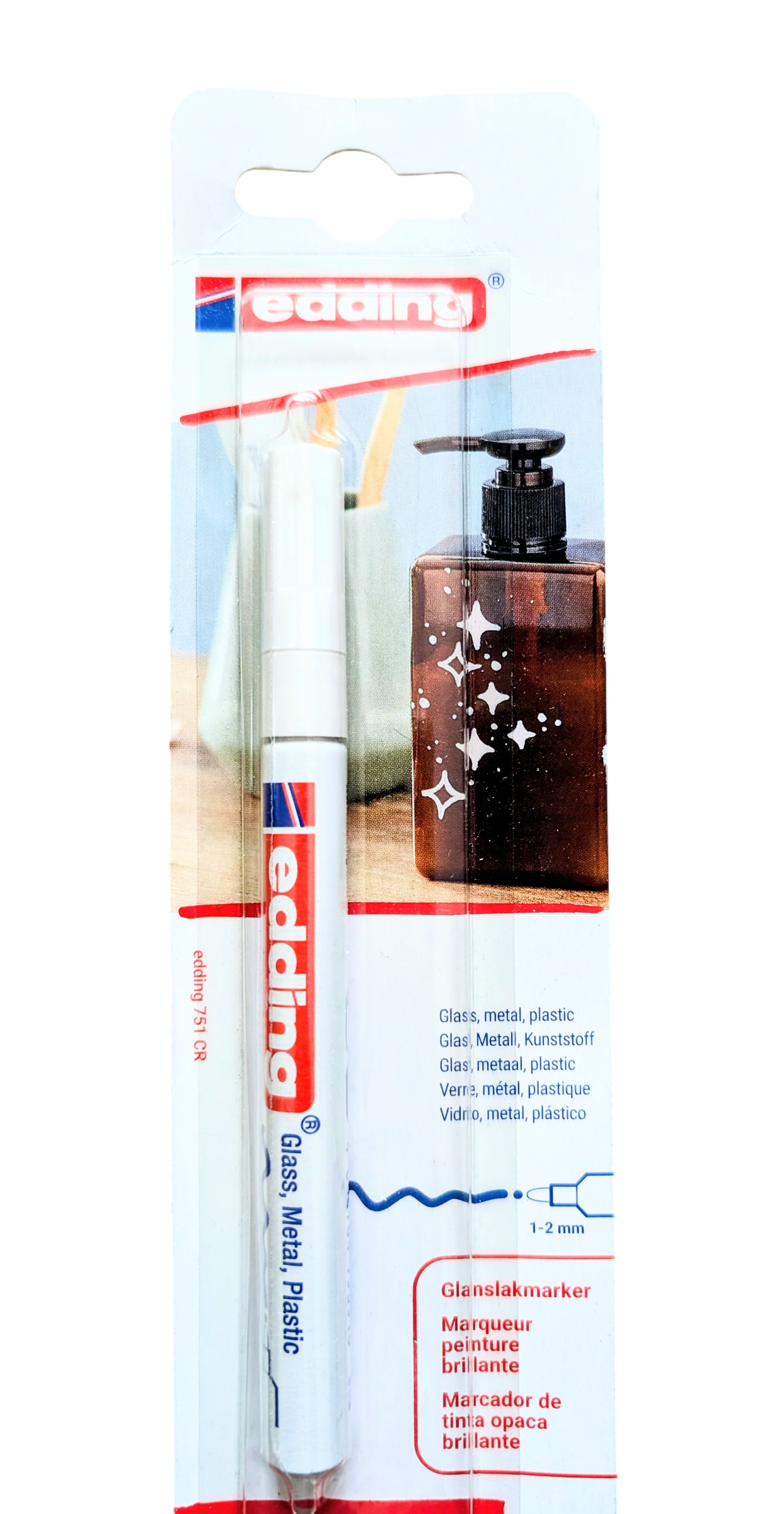 EDDING Marqueur 751 Peinture Largeur de trait : 1-2 mm Blanc